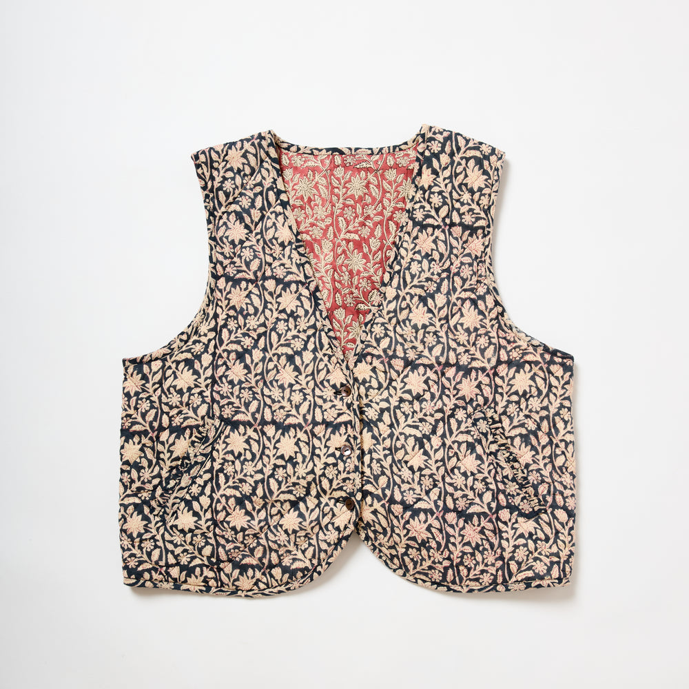 Reversible Cotton Vest // Onyx