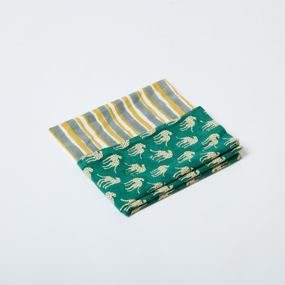 Reversible Cotton Sleeping Bag Set // Cheetah