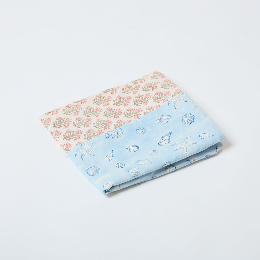 Reversible Cotton Sleeping Bag Set // Ocean