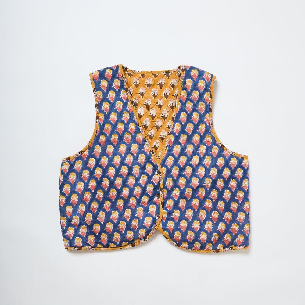 Reversible Cotton Vest // Honey