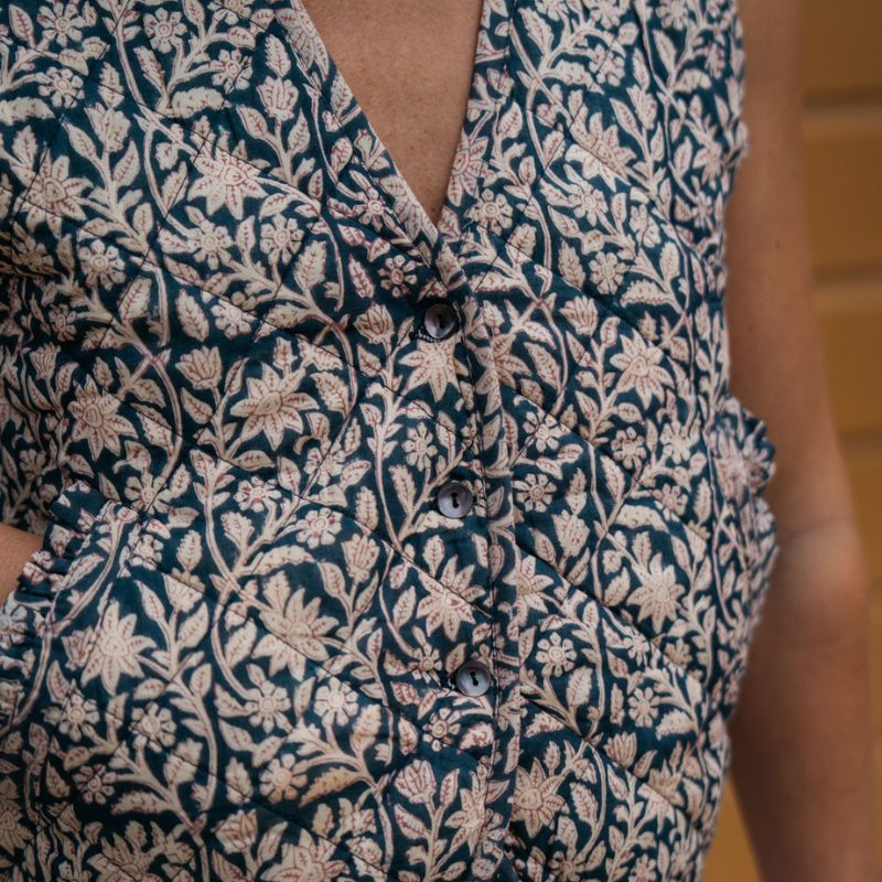 Reversible Cotton Vest // Onyx