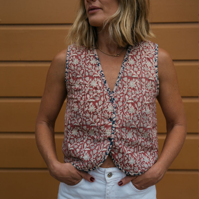 Reversible Cotton Vest // Onyx