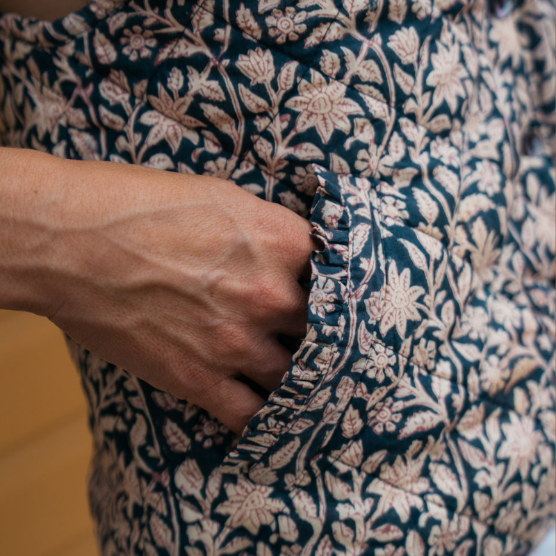 Reversible Cotton Vest // Onyx