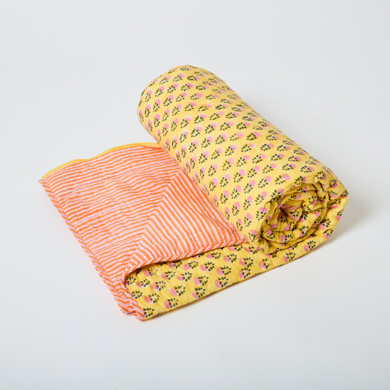 Reversible Cotton Sleeping Bag Set // Sunshine